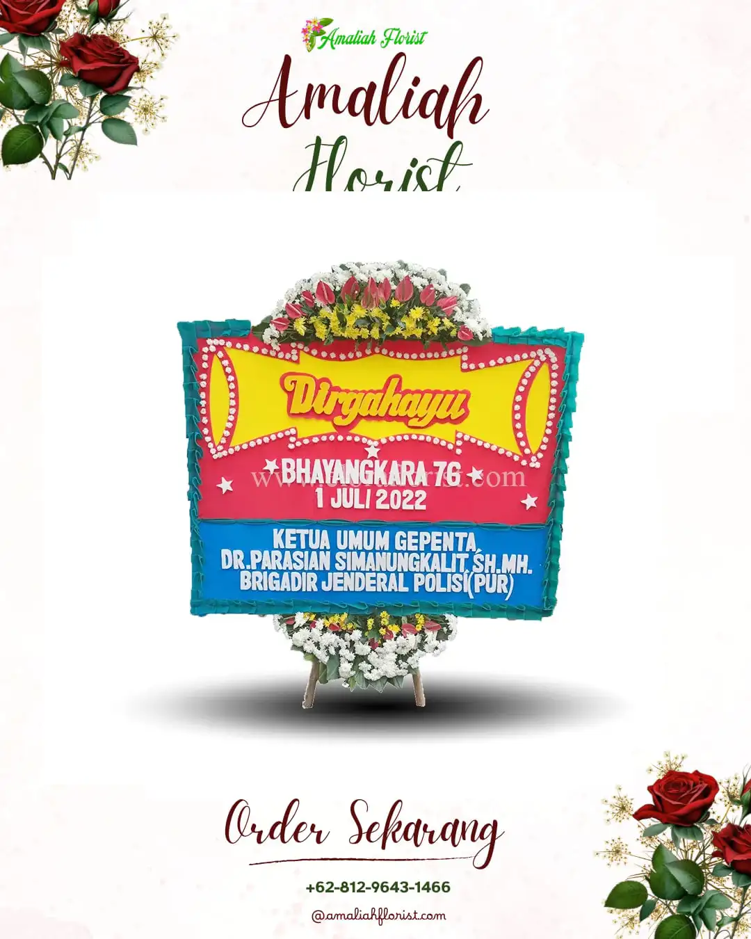 Papan Bunga HUT Ulang Tahun Tribudi Syukur